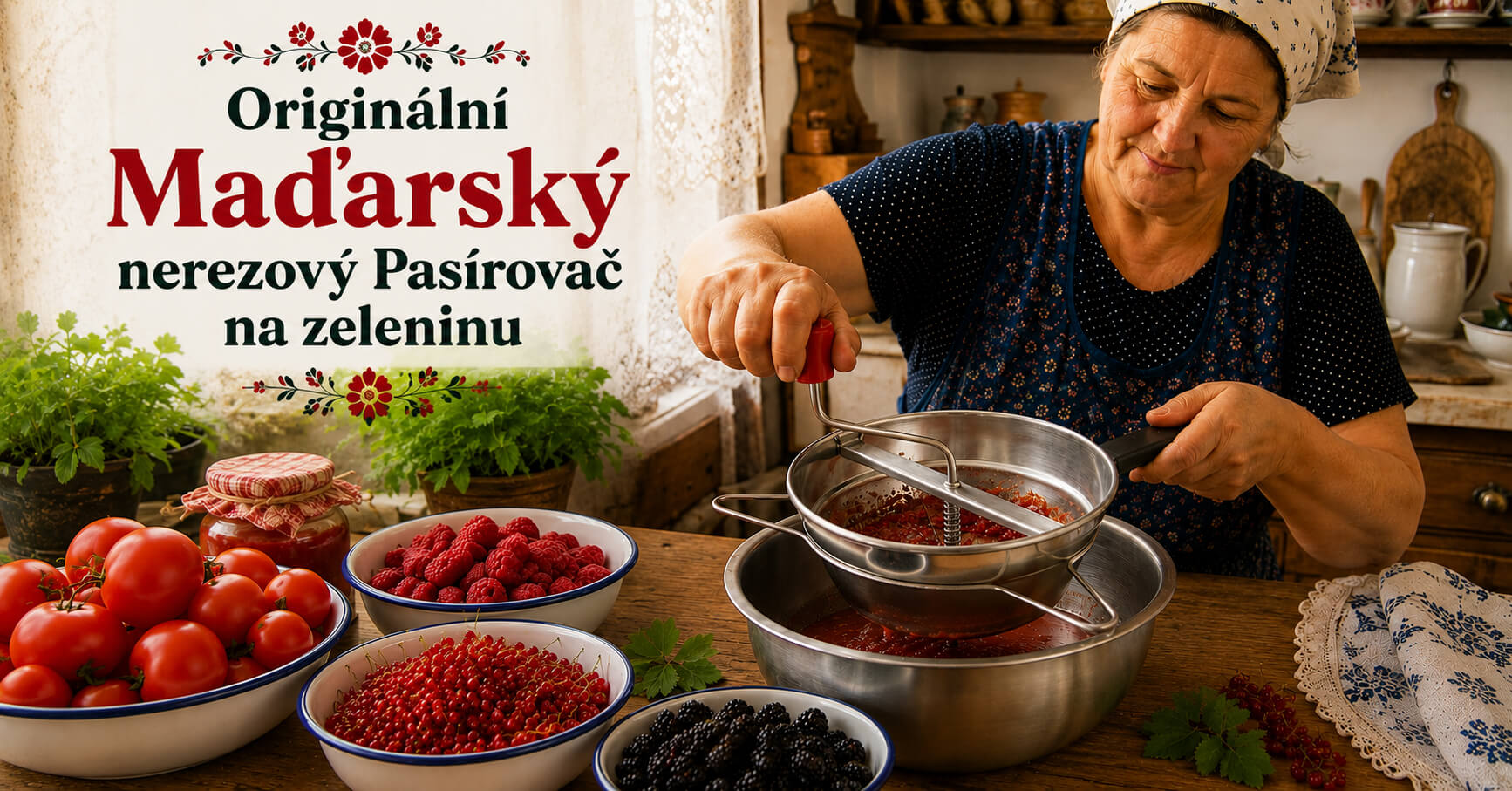 Nerezový pasírovač ORIGINAL – 3 výměnné nástavce