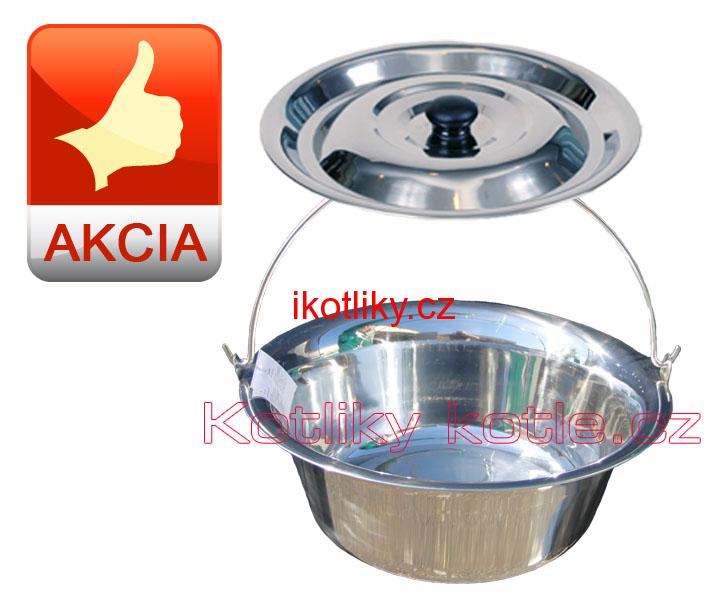Nerezový kotlík 14 L (0,8 mm) + poklice