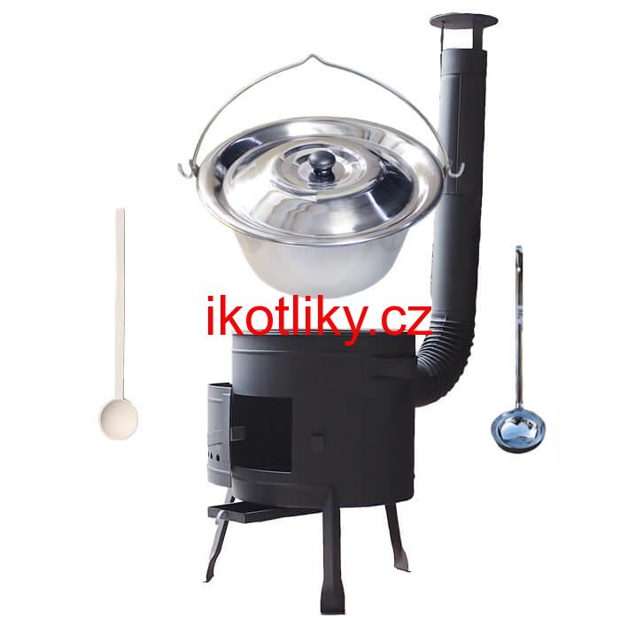 Kotlíkový gulášový set 39 PLUS 600 + nerezový kotlík 20 L (0,8 mm)