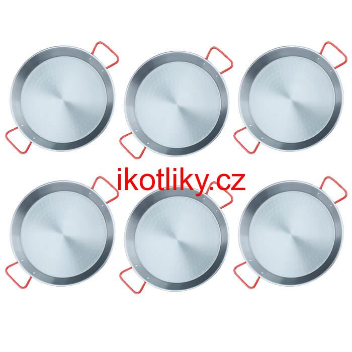 Paella Tapas catering 22 cm - 6 ks ocelových pánví