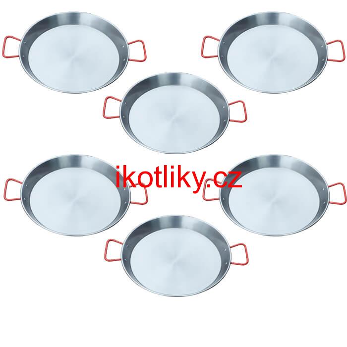 Paella Tapas catering 22 cm - 6 ks ocelových pánví