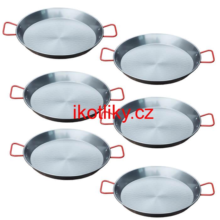 Paella Tapas catering 22 cm - 6 ks ocelových pánví