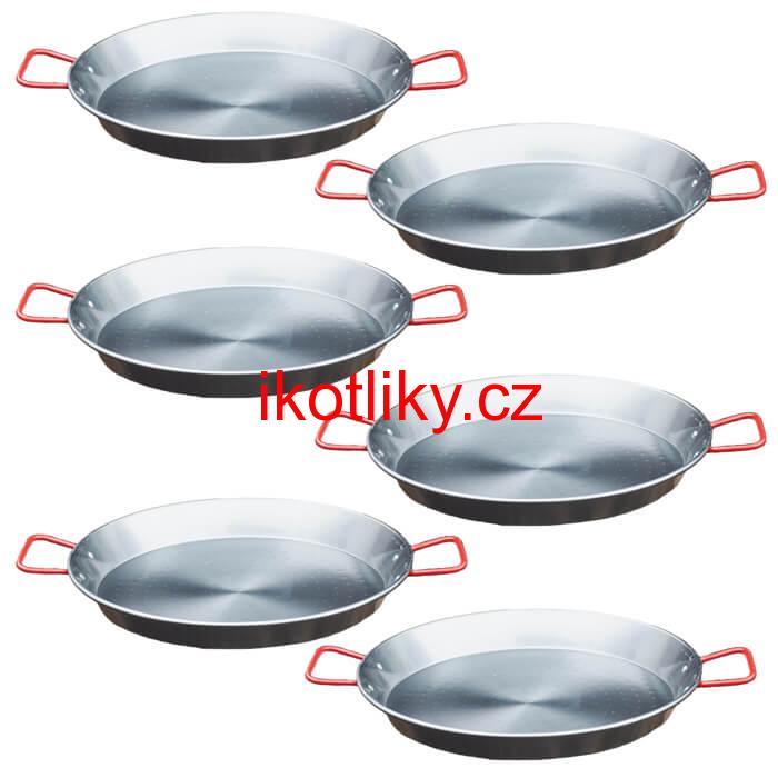 Paella Tapas catering 22 cm - 6 ks ocelových pánví