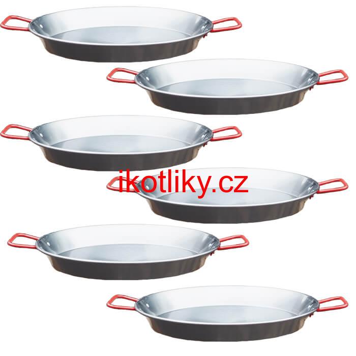 Paella Tapas catering 22 cm - 6 ks ocelových pánví