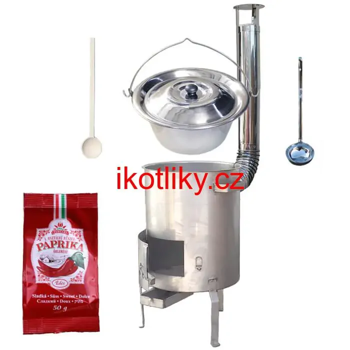 Smaltovaný kotlík 20 L (1,2 mm) + nerezová kotlina (1,5 mm) 42 cm STRONG EXCLUSIVE