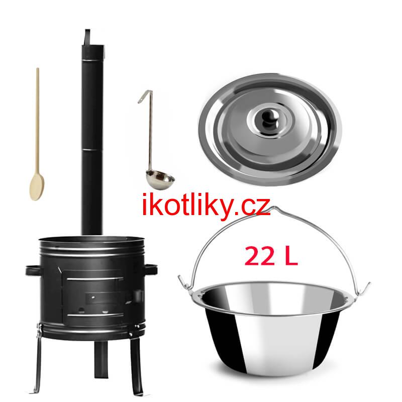 Nerezový kotlík 30 L + kovová kotlina 45 KOV