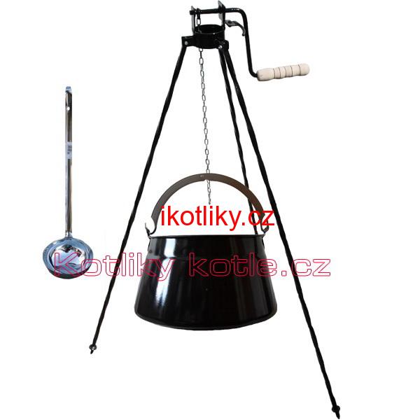 Kotlík na ryby 20 L + trojnožka s kladkou