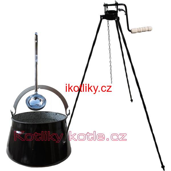 Kotlík na ryby 30 L + trojnožka s kladkou