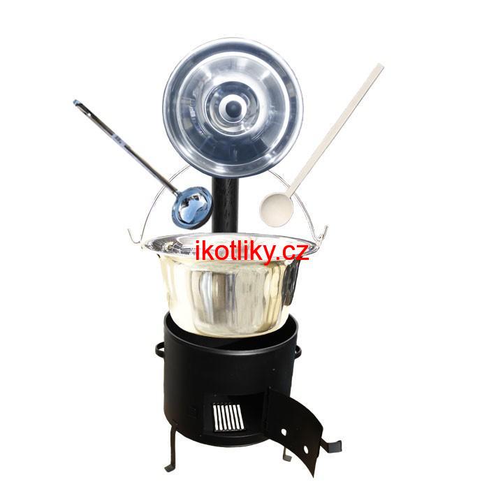 Kotlíkový set 45 Smalt party + nerezový kotlík 30 L. (1,2 mm)