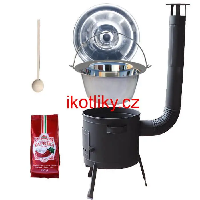 Nerezový kotlík 22 L (0,8 mm) INOX + silnostěnná (1,5 mm) žáruvzdorná kotlina BALKY STRONG 42 PLUS 600