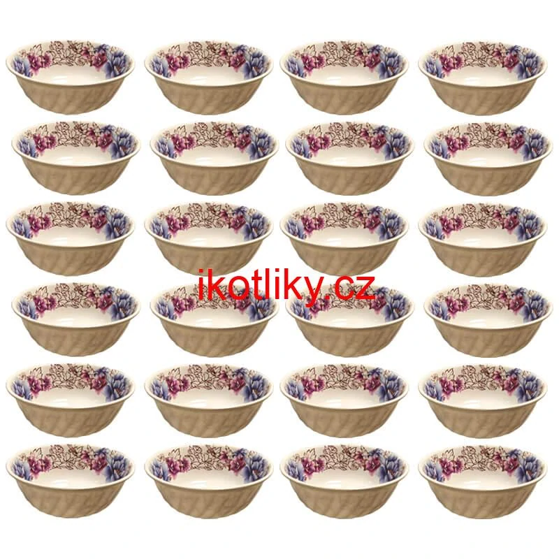 Plastová miska s květinovým vzorem (750 ml) – nyní v sadě 24 kusů!