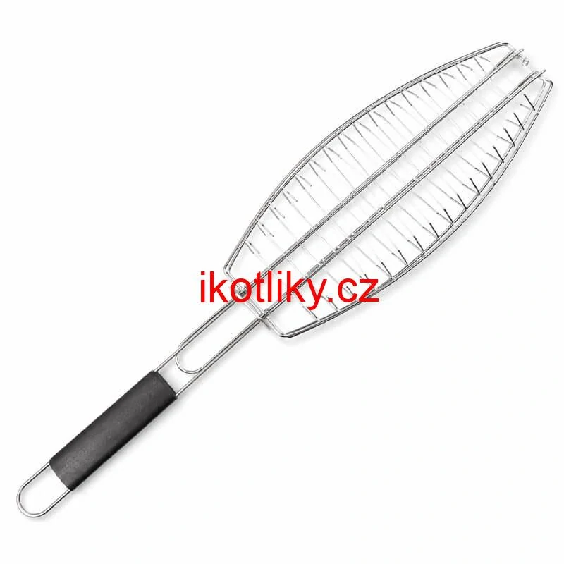 BBQ grilovací rošt na ryby – nerezové grilovací kleště 65 × 15 × 4 cm