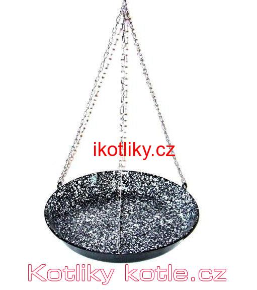 Pánev smaltovaná s řetězem