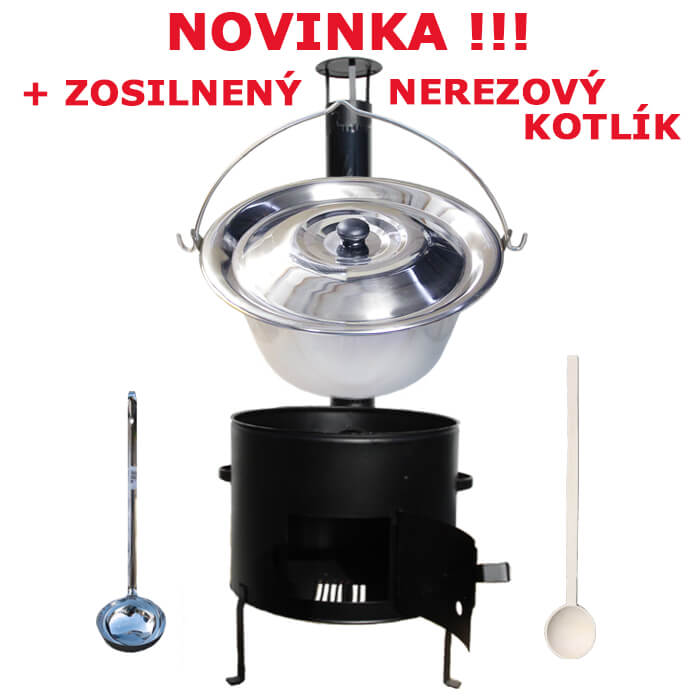 Nerezový kotlíkový set 36 cm + zesílený nerezový kotlík 15 L