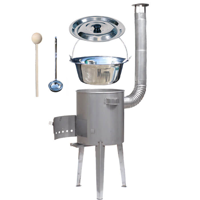 Nerezový kotlík 20 L (1,2 mm) + nerezová kotlina 42 cm LUXUS