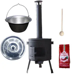 Nerezový kotlík 20 L (1,5 mm) + silnostěnná (1,5 mm) žáruvzdorná kotlina BALKY STRONG 42 PLUS 600