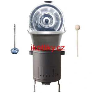 Nerezový kotlík 15 L (1,5 mm) + hrubostěnná (1,5 mm) a žáruvzdorná kotlina 36 PLUS 600