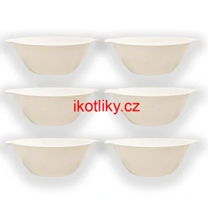 Sada 6 ks: Plastová miska na fajnový kotlíkový guláš a polévky – 500 ml