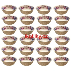 Plastová miska s květinovým vzorem (750 ml) – nyní v sadě 24 kusů!