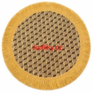 Přírodní podložka pod talíř se třásněmi 37 cm