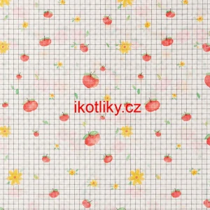 Omyvatelný ubrus Jablka a květiny 137 × 183 cm
