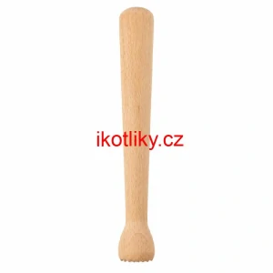 Dřevěný drtič na česnek a bylinky 22 cm