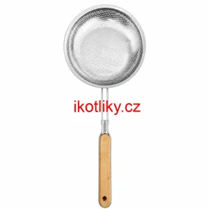 Hliníkové sítko 16 cm s dřevěnou rukojetí