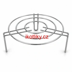 Kulatý nerezový stojan pod hrnec 20 cm, výška 9 cm, tři opěrná místa
