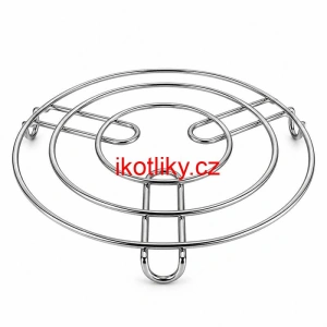 Kulatá nerezová podložka pod hrnec s průměrem 20 cm a výškou 2 cm