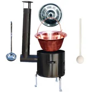 Měděný 30 L + smaltovaná kotlina 45 cm EXCLUSIVE