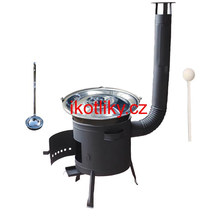 Kotlíkový gulášový set 42 PLUS 600 + nerezový kotlík 20 L (1,5 mm)