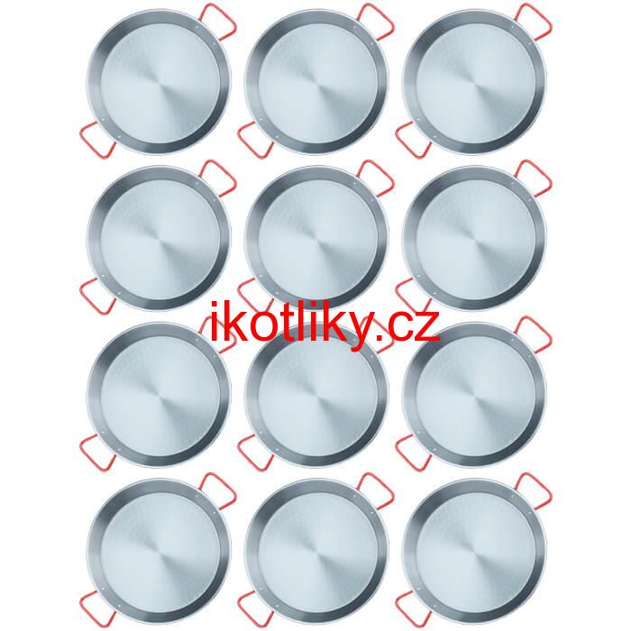 Paella Tapas catering 20 cm - 12 ks ocelových pánví