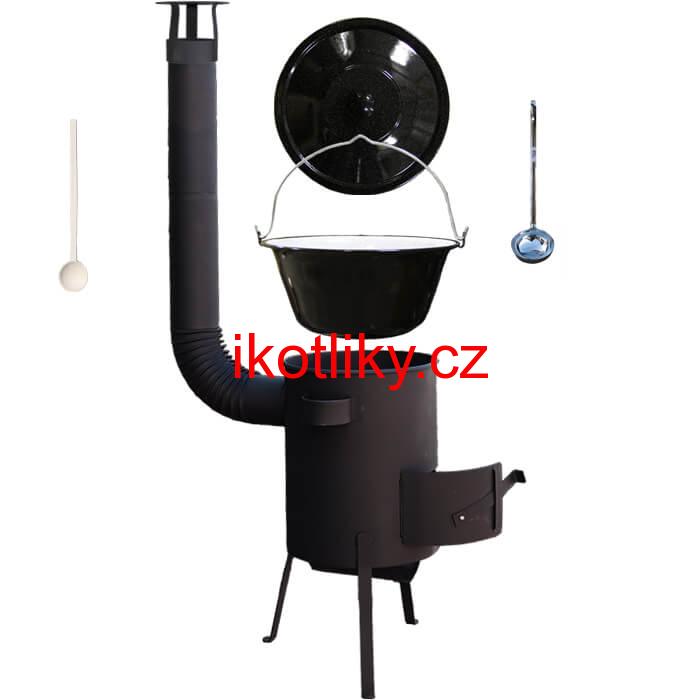 Smaltovaný kotlík 30 L + žáruvzdorná kotlina 45 PLUS 600 4 MM