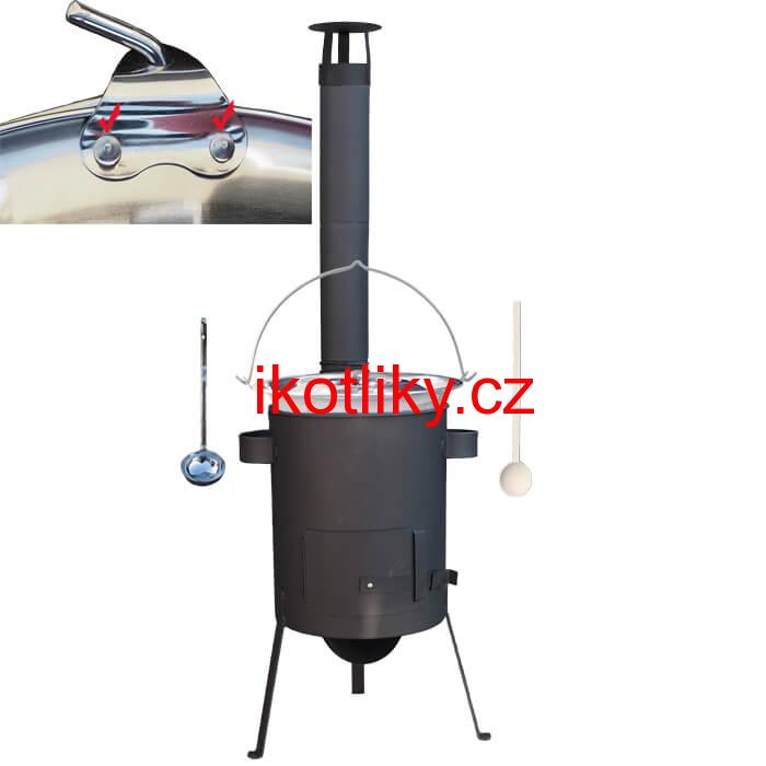 Nerezový kotlík 20 L (0,8 mm) + žáruvzdorná kotlina 42 PLUS 600 4 MM