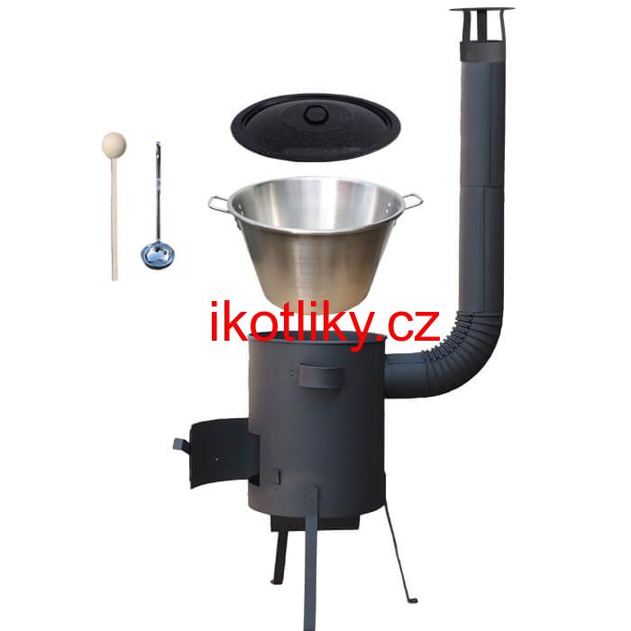 Nerezový kotel 40 L (1,2 mm) + žáruvzdorná kotlina 45 PLUS 600 4 MM