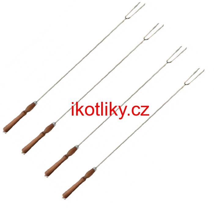 Vidličky na opékání 90 cm, 4 ks NEREZ