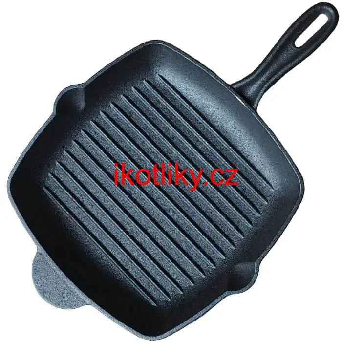 Litinová pánev na grilování a pečení 26 x 26 cm