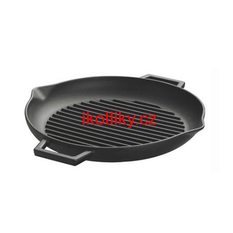 Litinová pánev na grilování 31 cm s výlevkou BBQ