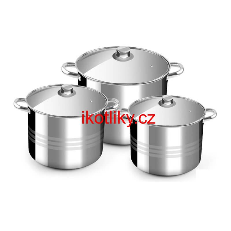 Nerezové hrnce 3 ks