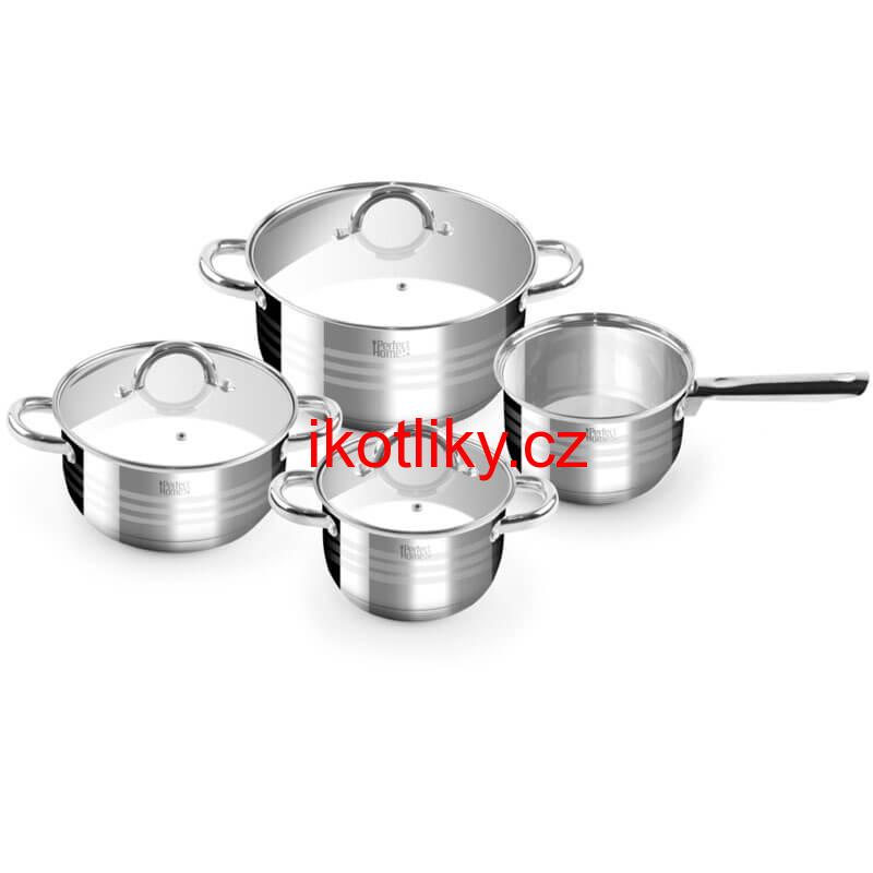 Nerezové hrnce 4 ks