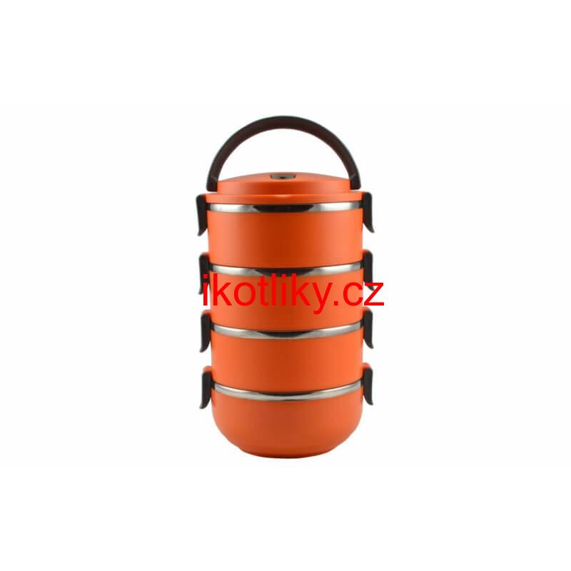 Jídlonosič - termo 4 dílný oranžový