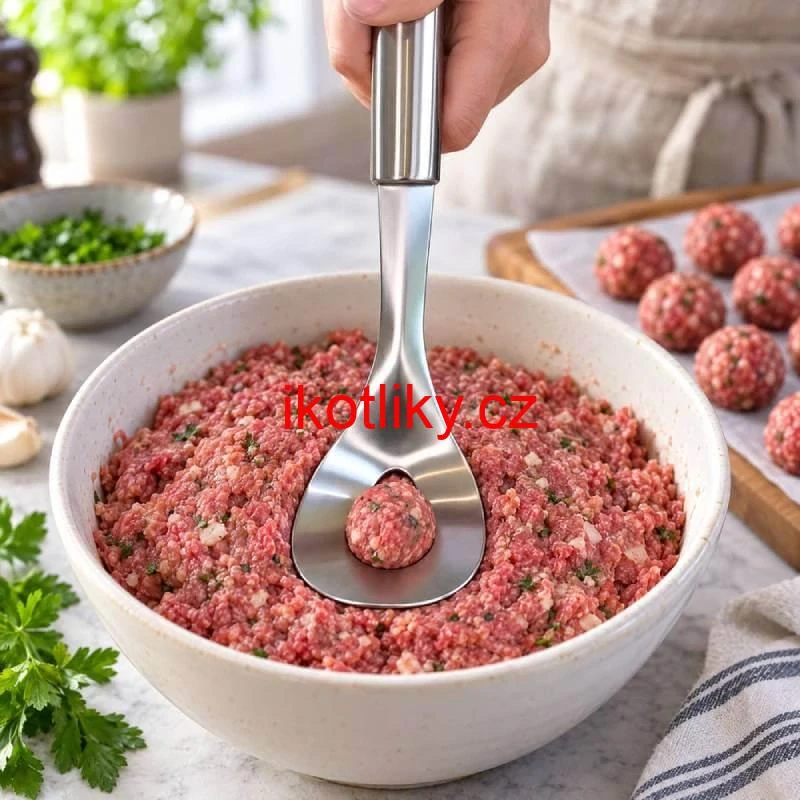 Nerezové tvořítko na masové kuličky a knedlíčky