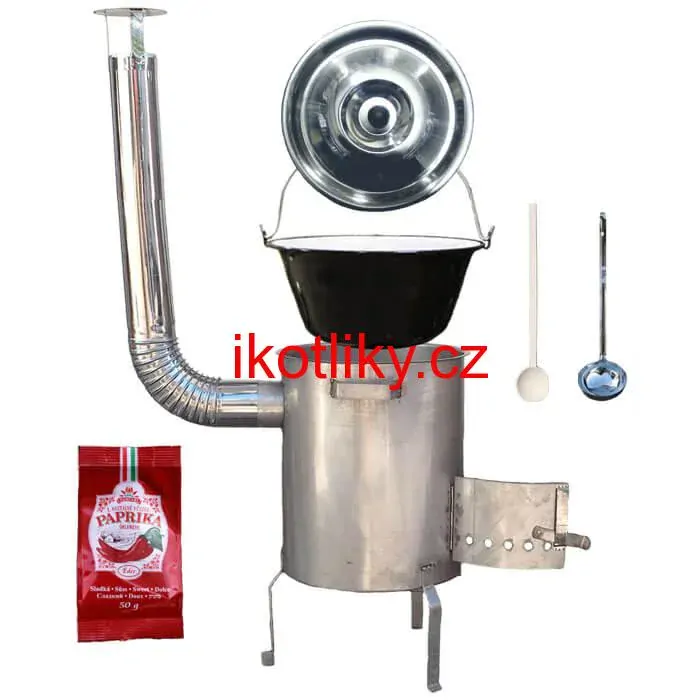 Smaltovaný kotlík 30 L (1,2 mm) + nerezová kotlina (1,5 mm) 45 cm STRONG EXCLUSIVE