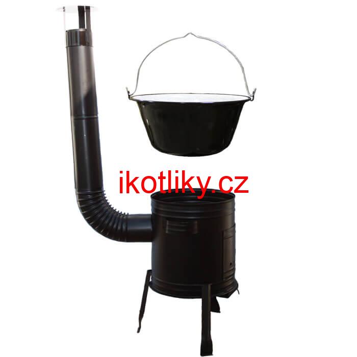 Smaltovaný kotlík 13 L (1,2 mm) + kovová kotlina 36 CLASSIC (KOV) Easy party