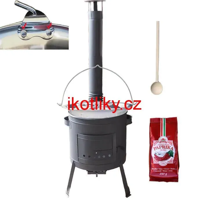 Nerezový kotlík 20 L (1,2 mm) INOX + silnostěnná (1,5 mm) žáruvzdorná kotlina BALKY STRONG 42 PLUS 600