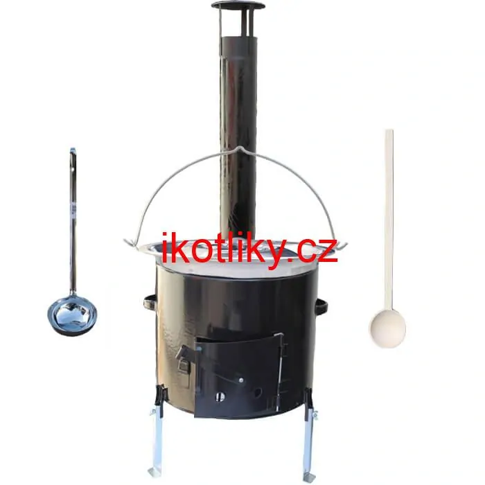 Nerezový kotlík 10 L + smaltovaná kotlina 31 Easy party