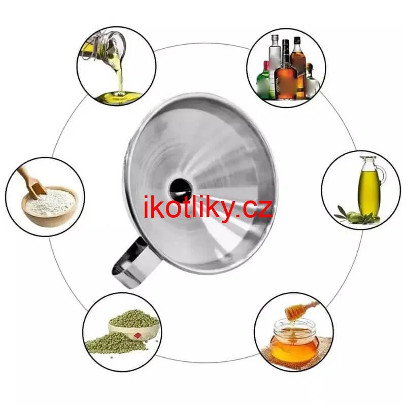 Nerezový trychtýř 14 cm