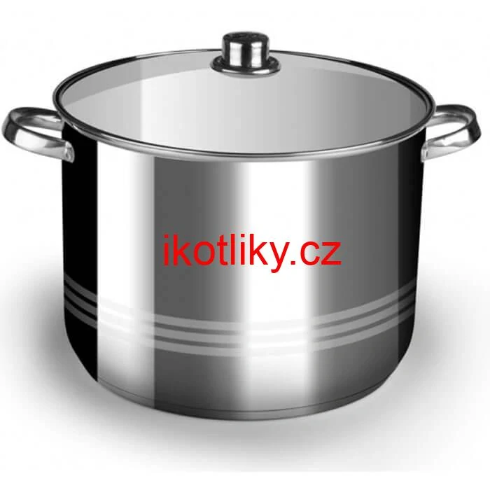 Nerezový hrnec 7 L + skleněná poklice