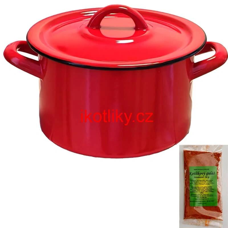 Smaltovaný hrnec s poklicí COMBI 25 l + směs koření na kotlíkový guláš 50 g