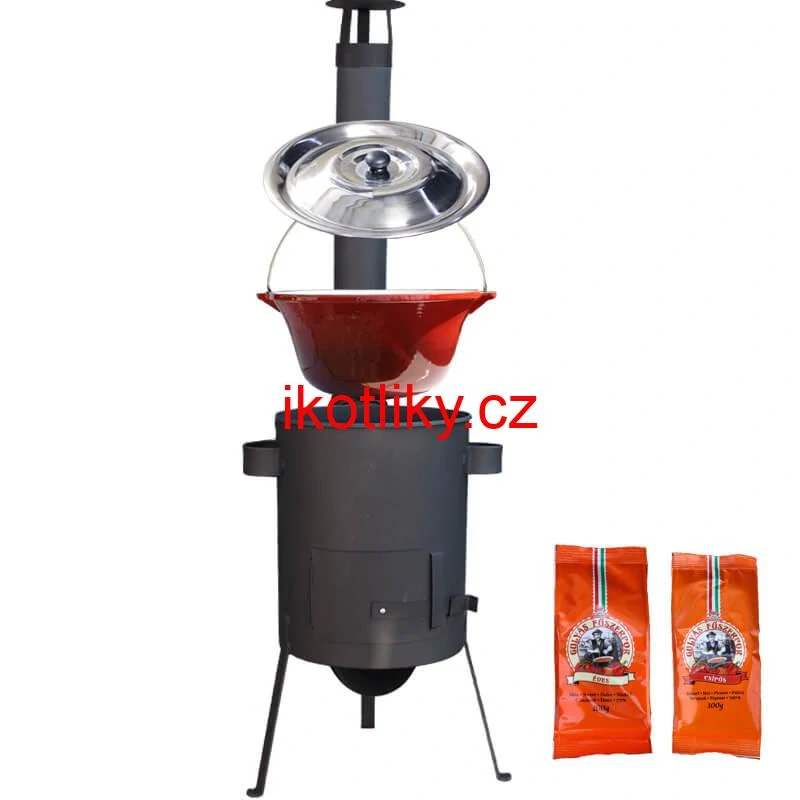 Litinový kotlík se smaltovanou úpravou 22 L + žáruvzdorná kotlina 42 PLUS 600 4 MM + paprikový pepř na guláš - MIX 100 g